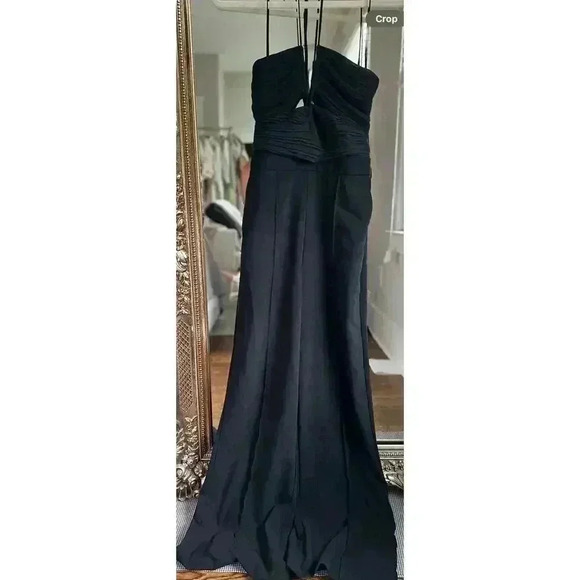 SIMKHAI GALA PLISSE CUT OUT BLACK JUMPSUIT NEW NWT! - Picture 10 of 11